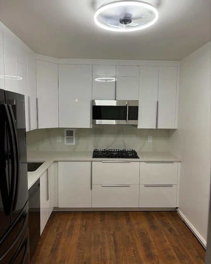 Renovated kitchen with quartz countertops in East Hanover